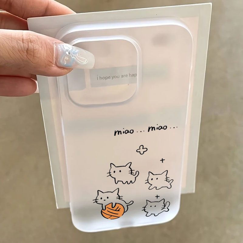 Phone Cases Cute Iphone 13 - キュートな黒猫柄のiPhoneケース、iPhone 17/16 Pro Max/Air/XS/X/XR/15/14/13/12/11/7/8 Plus/SE2対応、半透明ソフトカバー