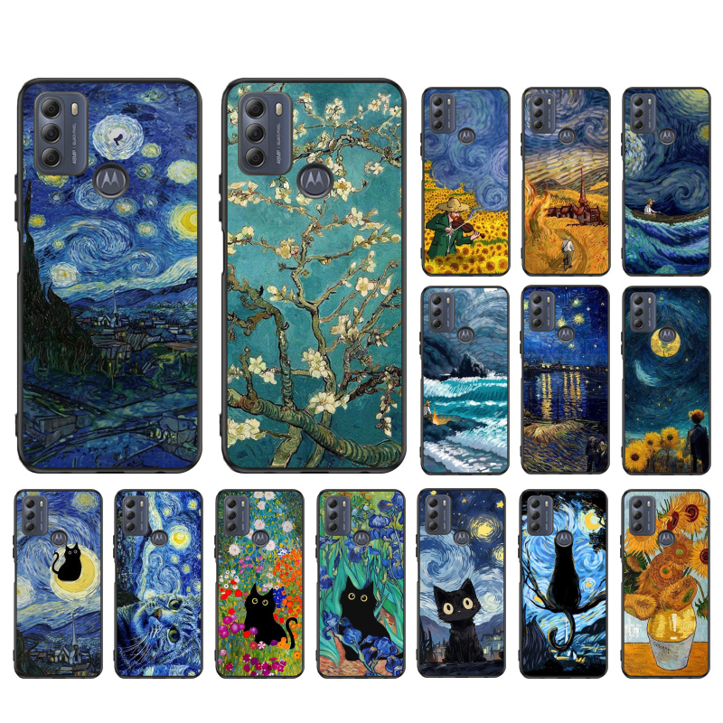Phone Cases Jjk - ヴァンゴッホの花と猫の電話ケース,オートバイ用の純粋な電話ケースg84 g22 g32 g42 g52 g54