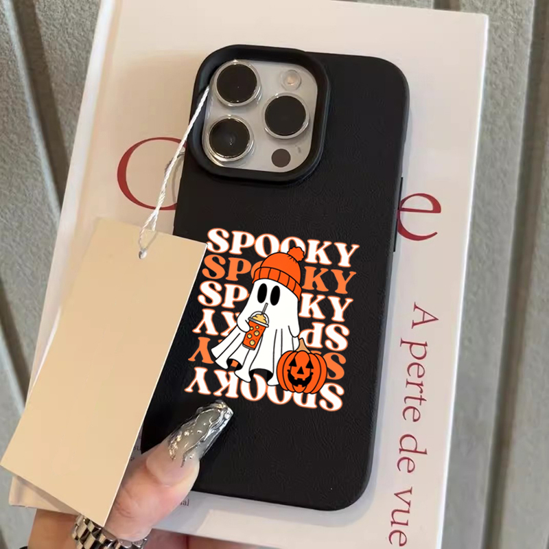 Phone Cases Cute Iphone 13 - かわいいハロウィンゴーストとパンプキン柄のiPhoneケース（iPhone 18、17、16、15 Plus、14、13、12、11 Pro Max、16e、17e、X、XR、XS対応）エアソフトカバー