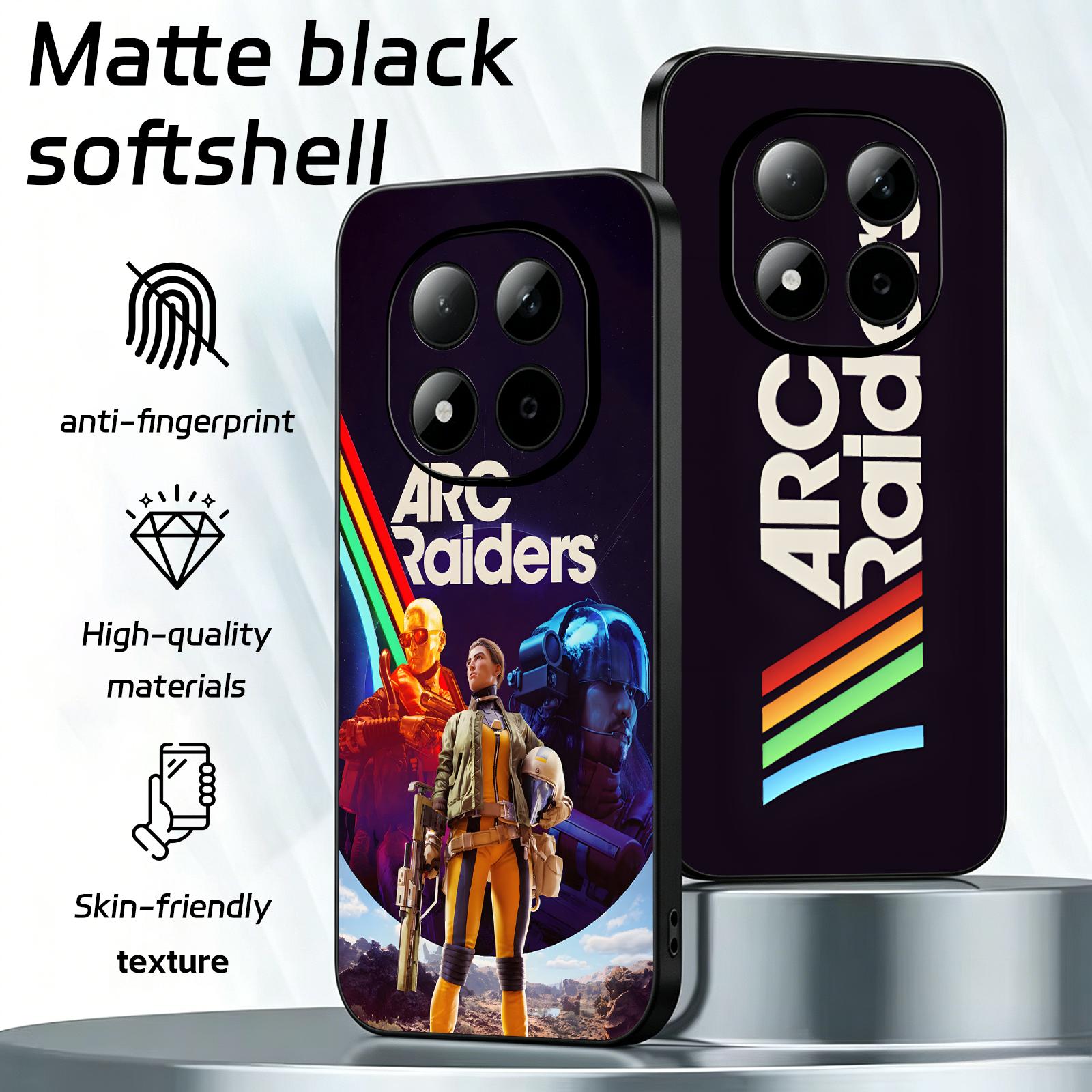 Phone Cases Arc - 人気ゲーム「アークレイダーズ」のスマホケース。Redmi Note17、15、14、13、12 Pro Plus 5G、14C、A3に対応。落下防止機能付き、ソフト素材、ブラック。
