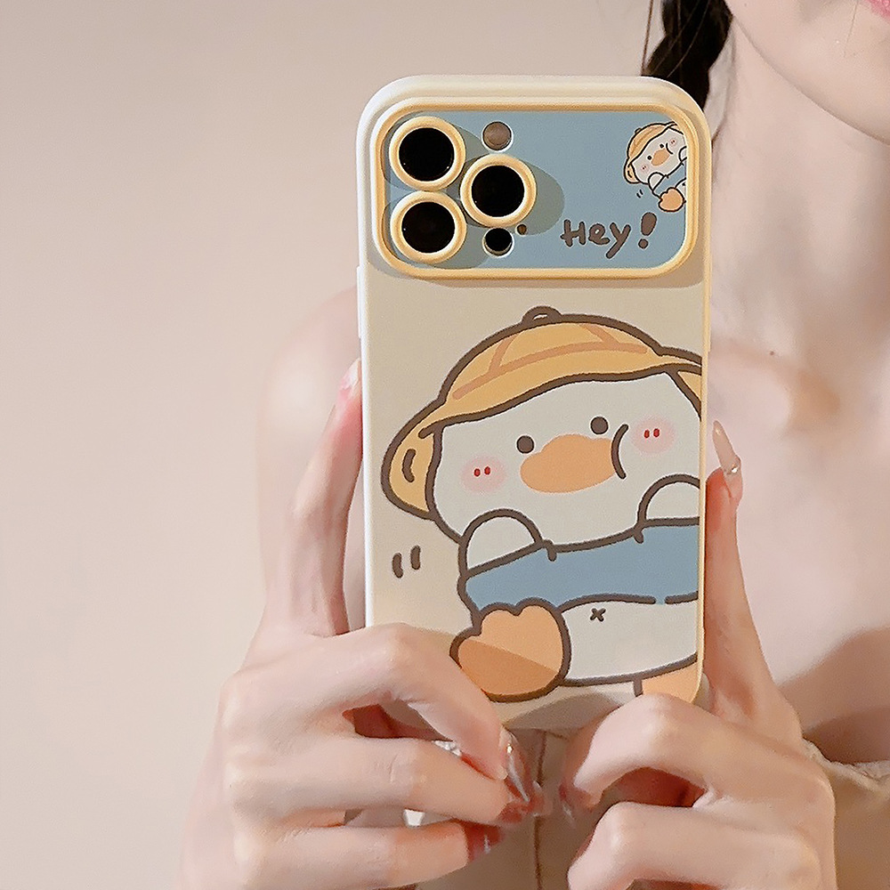 Phone Cases Otterbox - 韓国漫画の黄色いアヒル柄iPhoneケース iPhone 17 Air 16e 15
