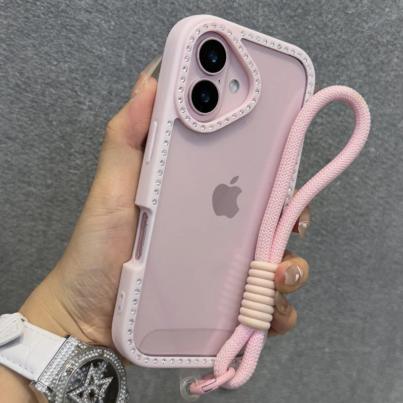 Phone Cases Motorola Edge 2025 - 輝くキラキラダイヤモンド透明スマホケース iPhone 16 16E 15 14