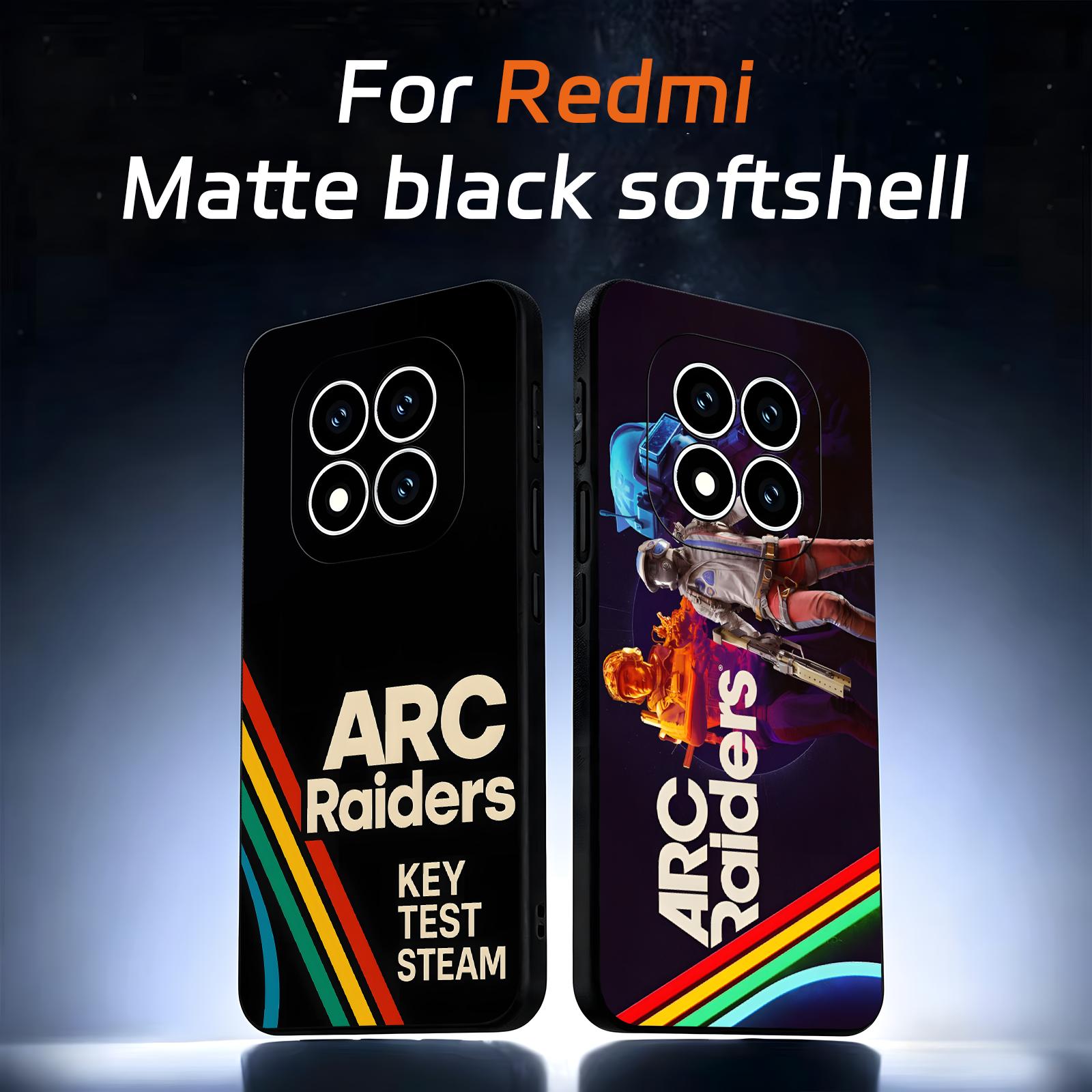Phone Cases Arc - 人気ゲーム「アークレイダーズ」のスマホケース。Redmi Note17、15、14、13、12 Pro Plus 5G、14C、A3に対応。ソフト素材の黒いスマホカバー。