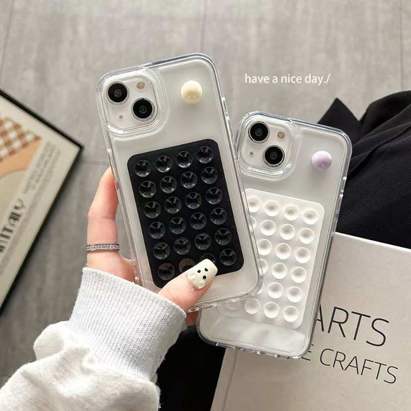Phone Cases Popular - シリコン吸盤式スマホホルダー 多機能吸盤壁掛けスタンド 正方形滑り止め片面ケースマウント背面ステッカー