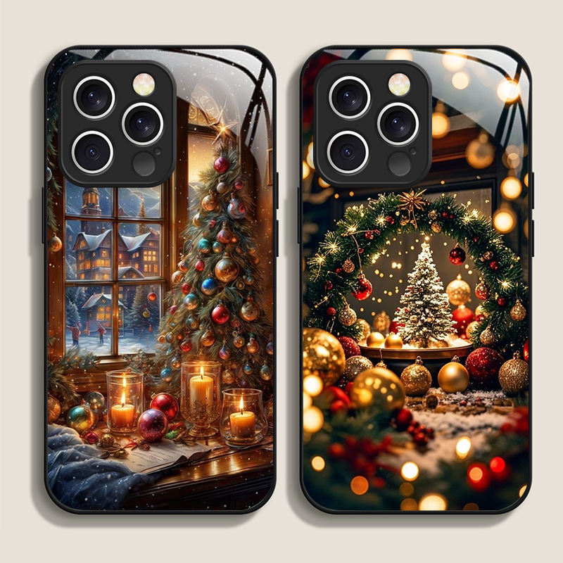 Phone Cases Otterbox - クリスマスツリー ギフト 雪景色 クリエイティブ スマホケース iPhone