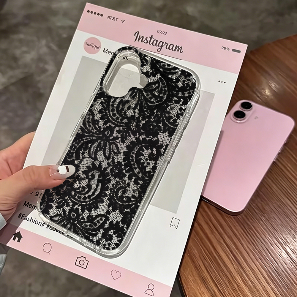 Phone Cases Arc - レースフラワー柄INSクリアスマホケース iPhone 17 13 16 15