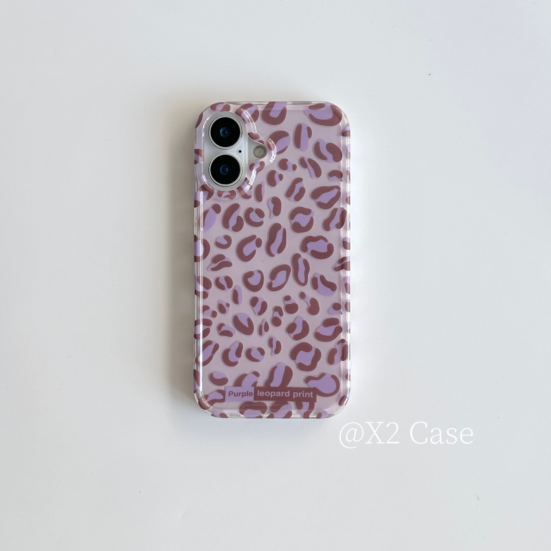 Phone Cases Purple - スパイシーガールスタイルのライトパープルレオパードプリントのiPhoneケース（iPhone 17 AIR 16 15 14