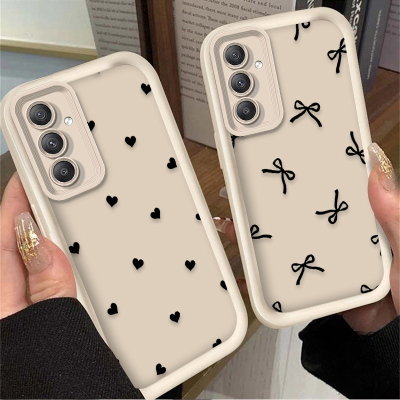 ブラックラブハートボウノットケース Samsung Gala - Phone Cases For Samsung A14 のレビューと価格