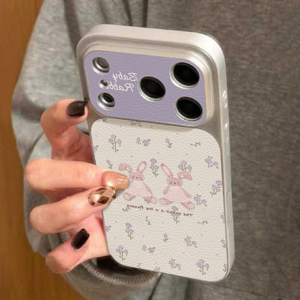 かわいいウサギ柄PUレザー製iPhoneケース（iPhone - Phone Cases Cute Iphone 13 のレビューと価格