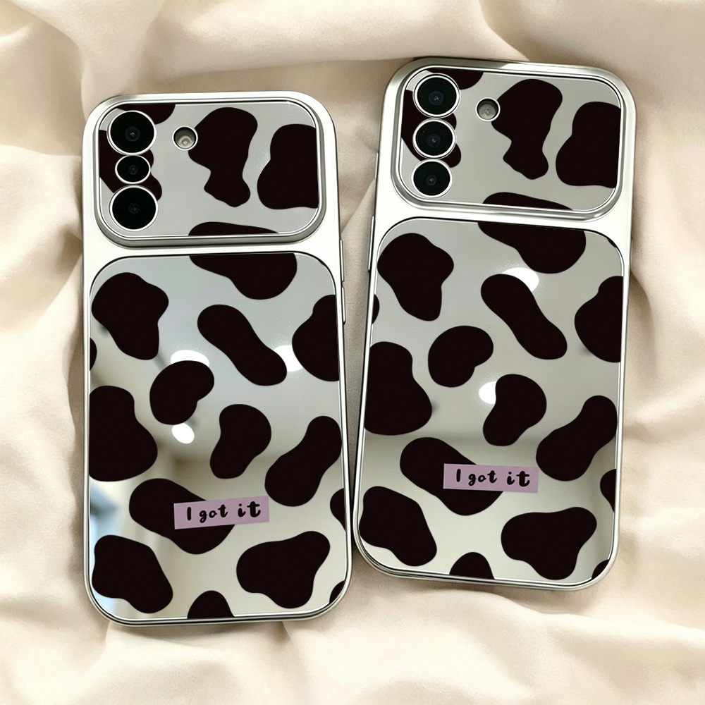 Y2K風の牛柄ミラー加工スマートフォンケース。Samsung - Phone Cases For Samsung Galaxy のレビューと価格