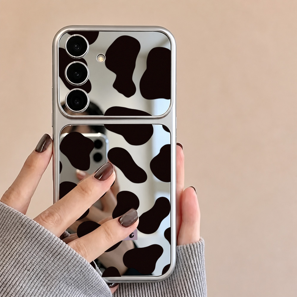 Y2K風の牛柄ミラー加工スマートフォンケース。Samsung - Phone Cases For Samsung Galaxy のレビューと価格