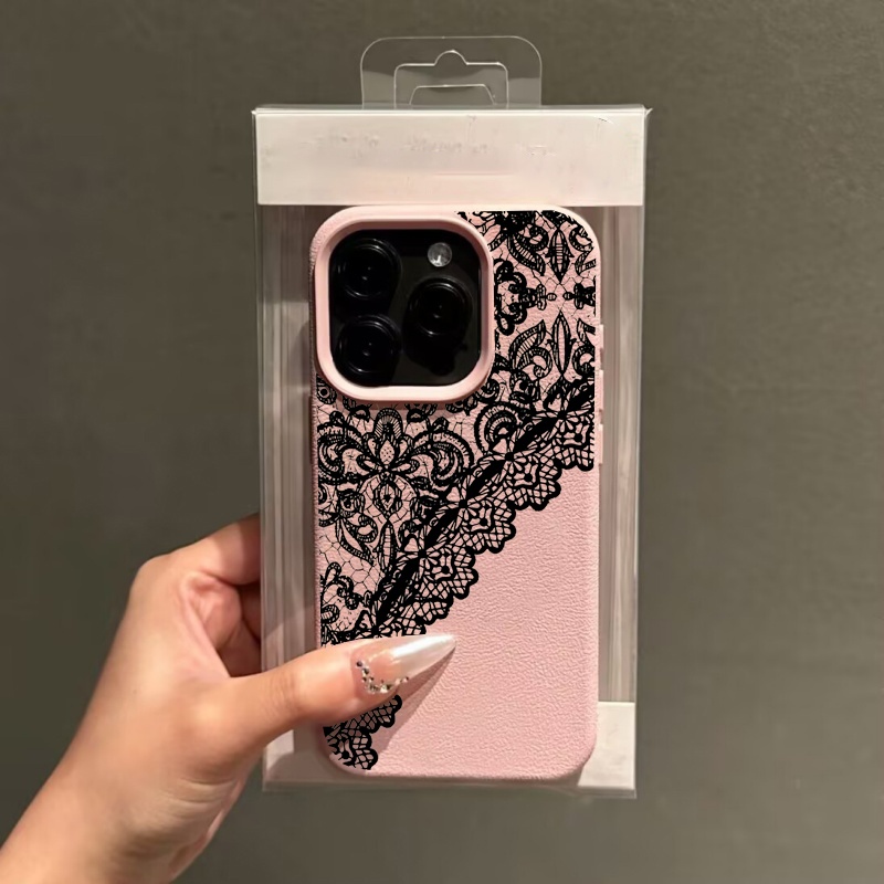 ブラックレースライチ柄スマホケース Motorola MOT - Phone Cases Motorola Edge 2025 のレビューと価格