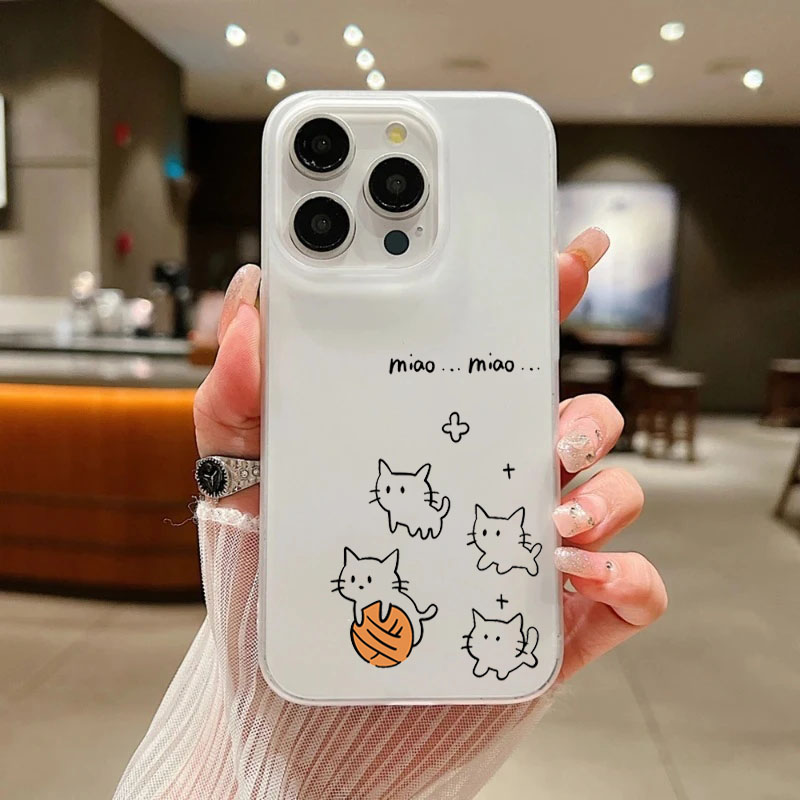 キュートな黒猫柄のiPhoneケース、iPhone 17/1 - Phone Cases Cute Iphone 13 のレビューと価格