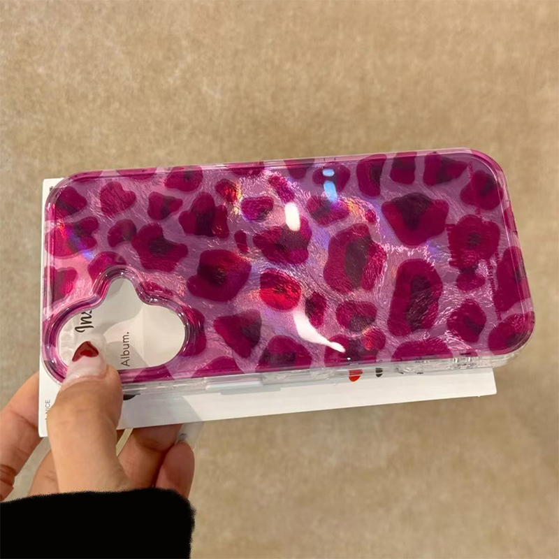 パープルレオパード柄のiPhoneケース iPhone 15 - Phone Cases Purple のレビューと価格