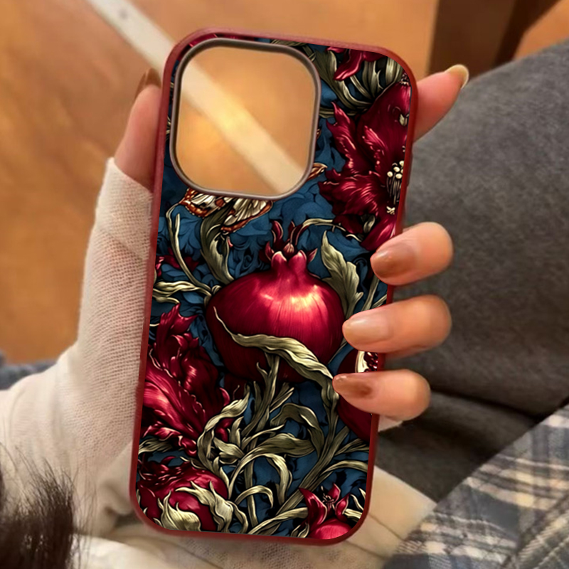 ヴィンテージ ザクロ柄 TPU アート スマホケース iPh - Phone Cases Vintage のレビューと価格