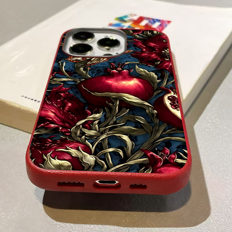 ヴィンテージ ザクロ柄 TPU アート スマホケース iPh - Phone Cases Vintage のレビューと価格