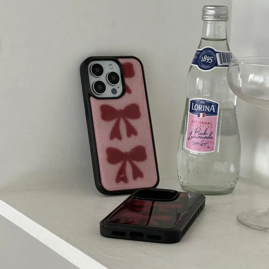 冬のフルスクリーン可愛い赤いリボン光沢のある表面のスマホケー - Phone Cases Cute Iphone 13 のレビューと価格