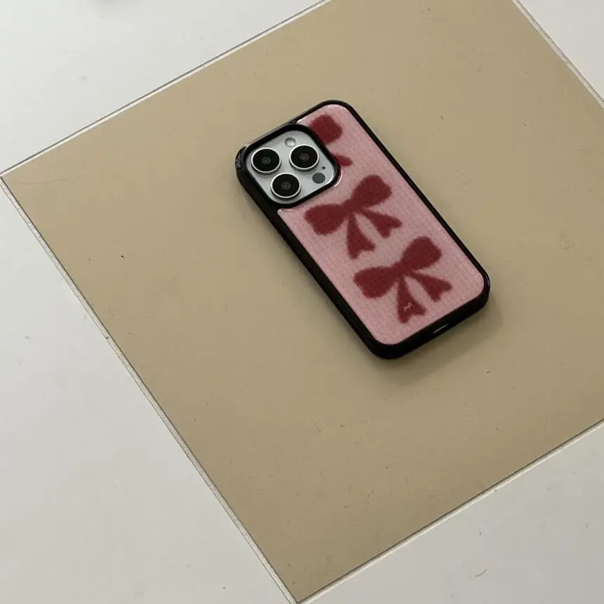 冬のフルスクリーン可愛い赤いリボン光沢のある表面のスマホケー - Phone Cases Cute Iphone 13 のレビューと価格