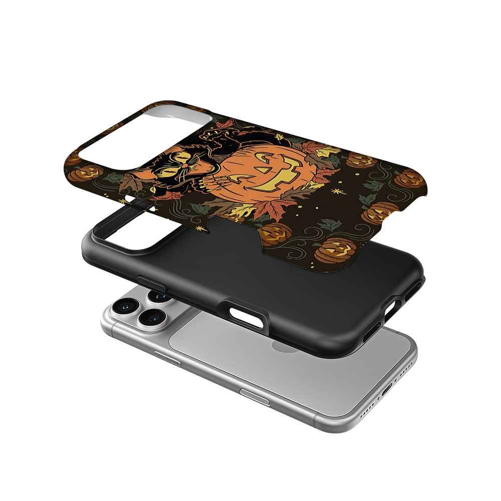 ヴィンテージハロウィン猫柄マグネット式iPhoneケース（i - Phone Cases Vintage のレビューと価格