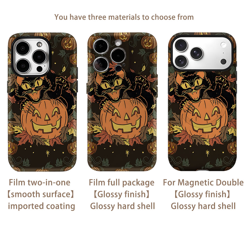 ヴィンテージハロウィン猫柄マグネット式iPhoneケース（i - Phone Cases Vintage のレビューと価格
