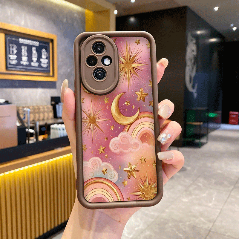 ヴィンテージ風ゴールデン星空太陽月プリントスマホケース Ho - Phone Cases Vintage のレビューと価格