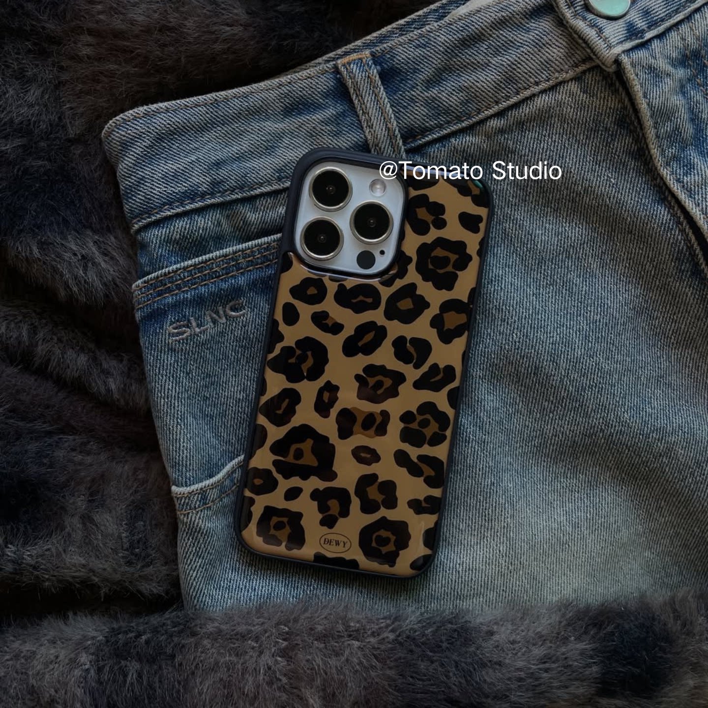 韓国風、茶色とピンクのレオパード柄、黒い縁取り、ドリップグル - Phone Cases Brown のレビューと価格