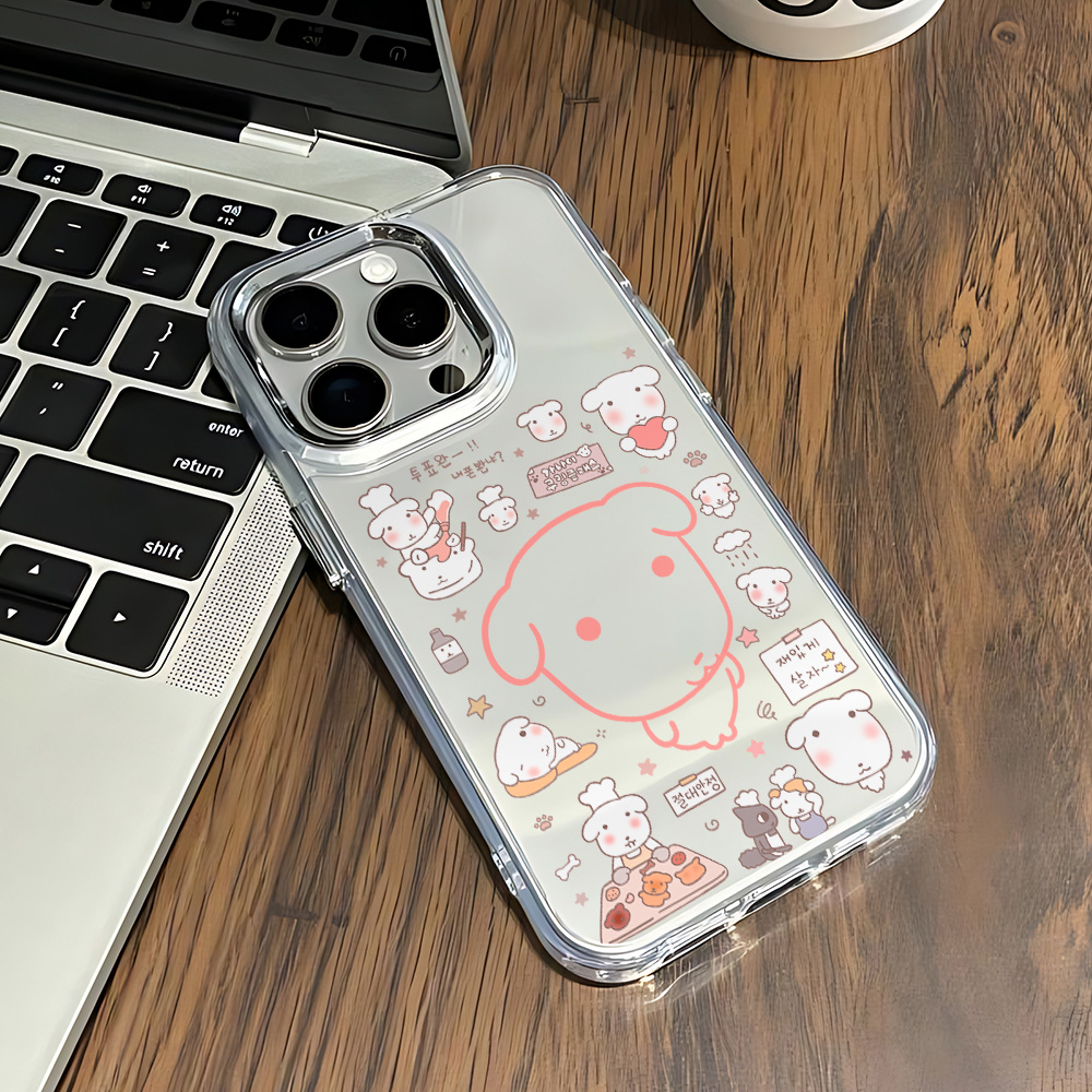 可愛い子犬グリッター付きスマホケース iPhone 17e  - Phone Cases Arc のレビューと価格