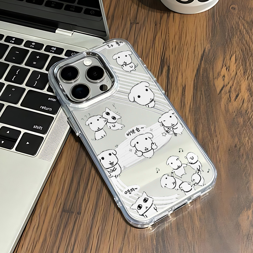 可愛い子犬グリッター付きスマホケース iPhone 17e  - Phone Cases Arc のレビューと価格