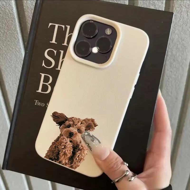 韓国風、おしゃれでかわいい、茶色のプードルの子犬のデザインの - Phone Cases Brown のレビューと価格