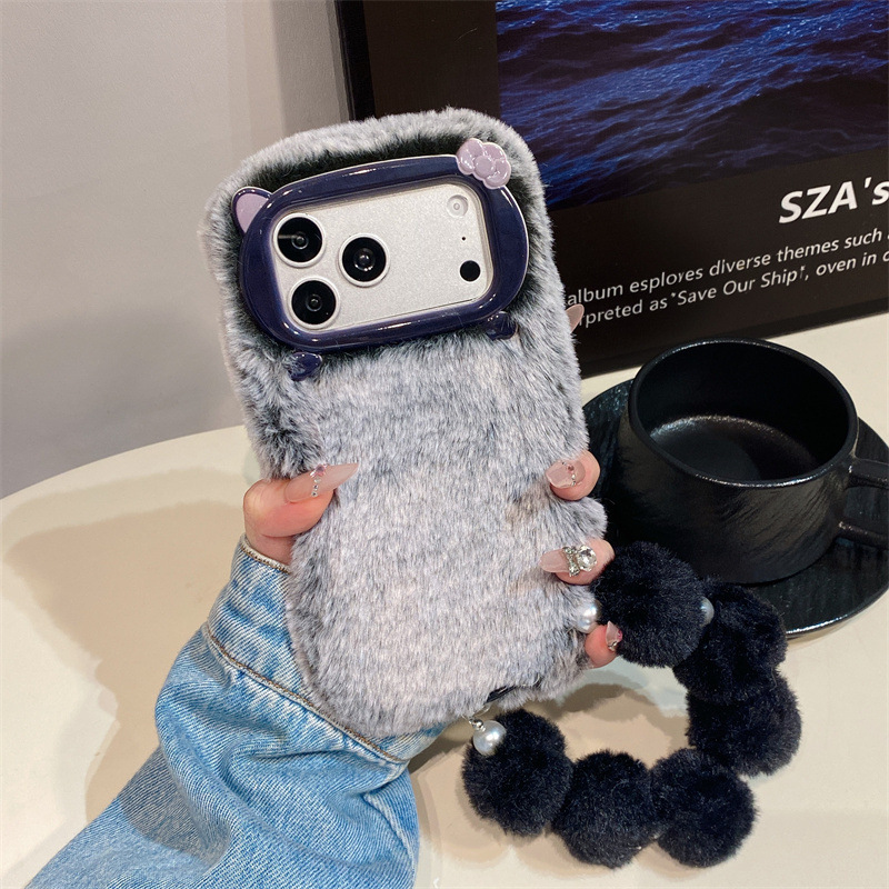 高級感のある無地のファー素材のプラッシュフォンケース iPh - Phone Cases Popular のレビューと価格