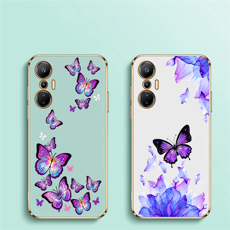 アートパープルバタフライフォンケース Infinix Hot - Phone Cases Purple のレビューと価格
