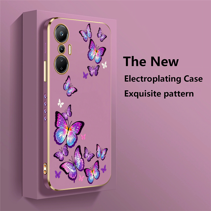 アートパープルバタフライフォンケース Infinix Hot - Phone Cases Purple のレビューと価格
