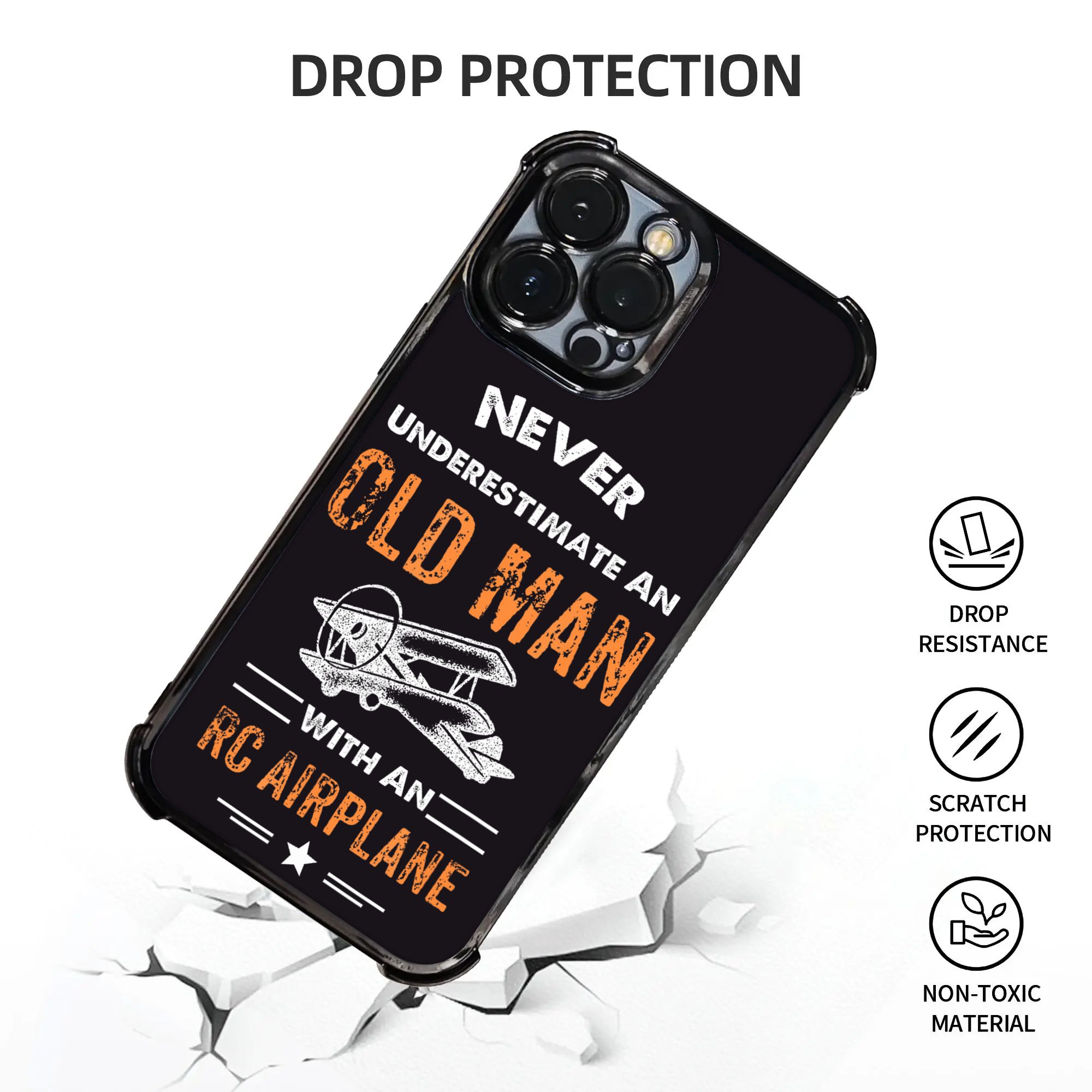 RC飛行機のデザインのメッキ加工されたiPhone用スマホケ - Phone Cases Arc のレビューと価格