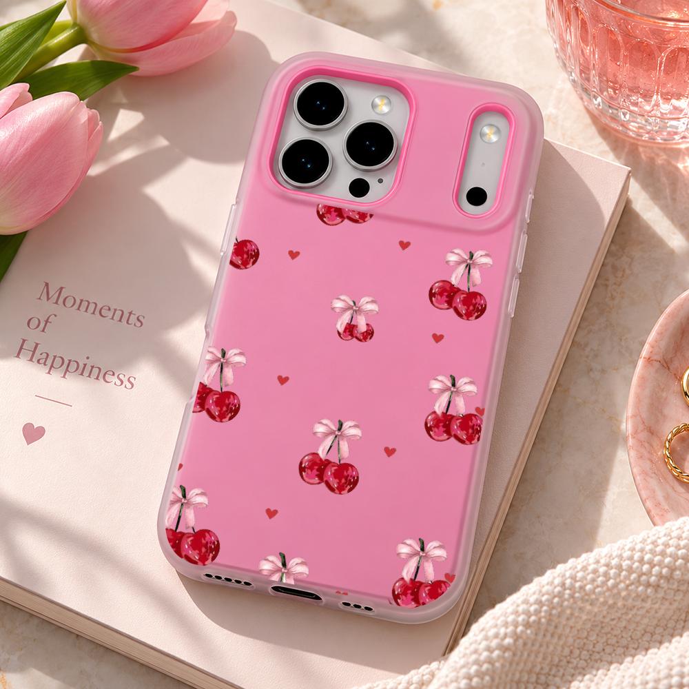 かわいいピンクのハート柄のリボンが付いたiPhone用ケース - Phone Cases Cute Iphone 13 のレビューと価格