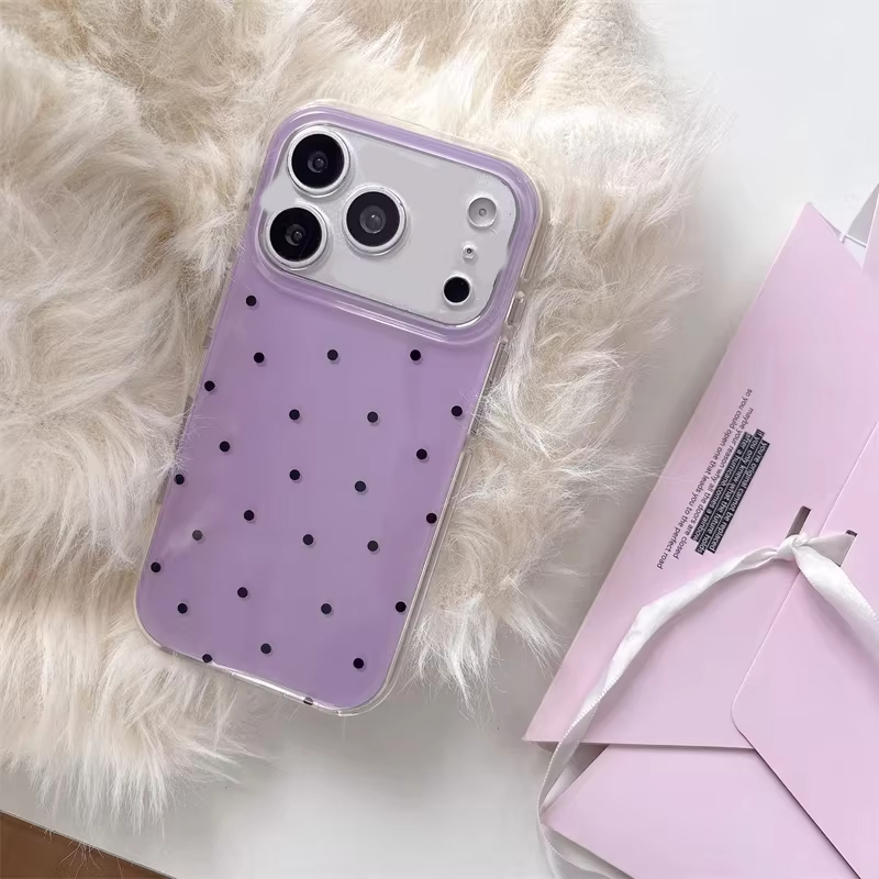 ミニマリスト風インスタイル紫水玉模様iPhoneケース iP - Phone Cases Purple のレビューと価格