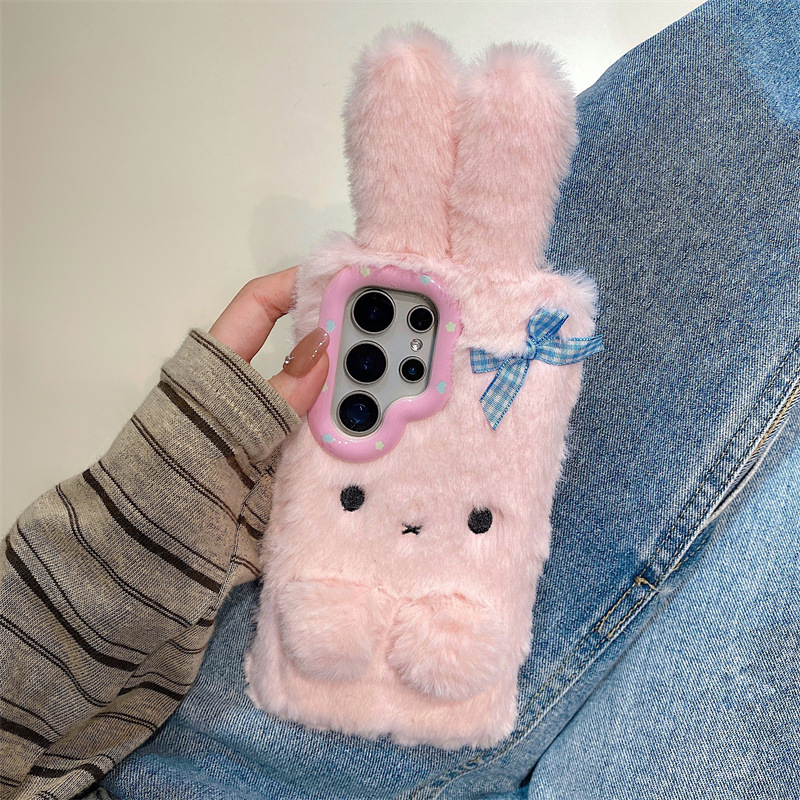 コレン 3D カートゥーン リボン付きうさぎ耳 暖かい毛皮の - Phone Cases For Samsung Galaxy のレビューと価格