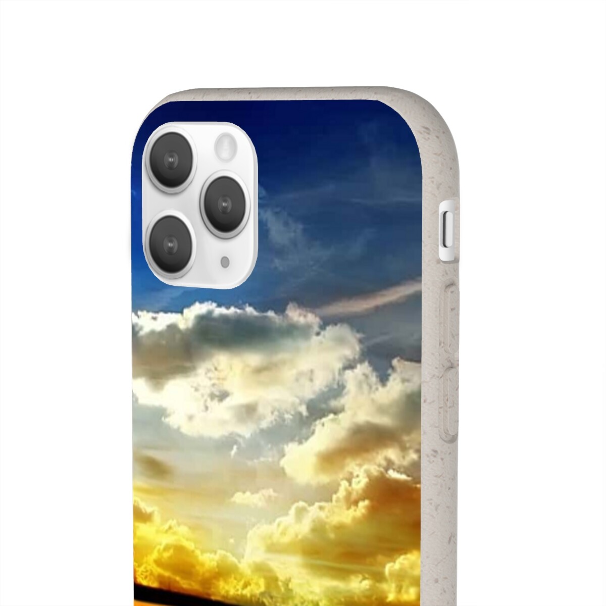 美しい風景のひまわり柄透明携帯電話ケース iPhone用生分 - Phone Cases Biodegradable のレビューと価格