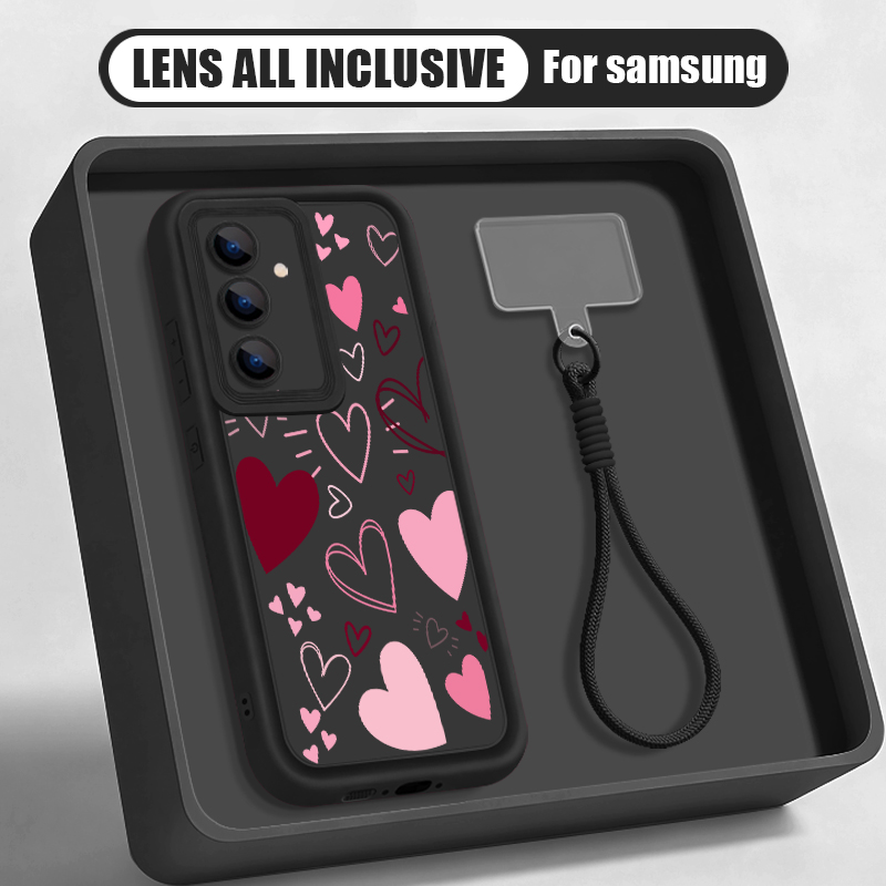 カラフルハート柄のランヤード付きスマホケース Samsung - Phone Cases Motorola Edge 2025 のレビューと価格