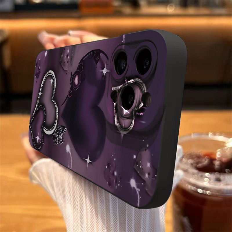 パープルハート型デザインTPU製iPhoneケース iPho - Phone Cases Purple のレビューと価格