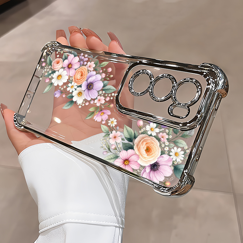 ピンクのチューリップと紫の牡丹の花柄 Honor X9d X - Phone Cases Purple のレビューと価格