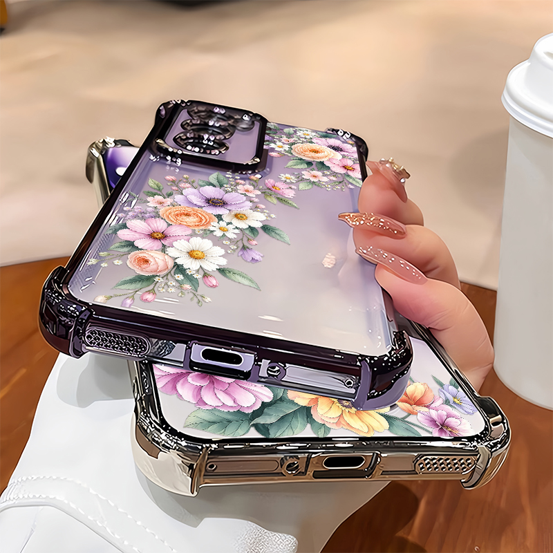 ピンクのチューリップと紫の牡丹の花柄 Honor X9d X - Phone Cases Purple のレビューと価格