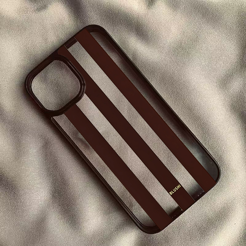 クリアブラウンストライプ柄スマホケース Samsung Ga - Phone Cases Brown のレビューと価格