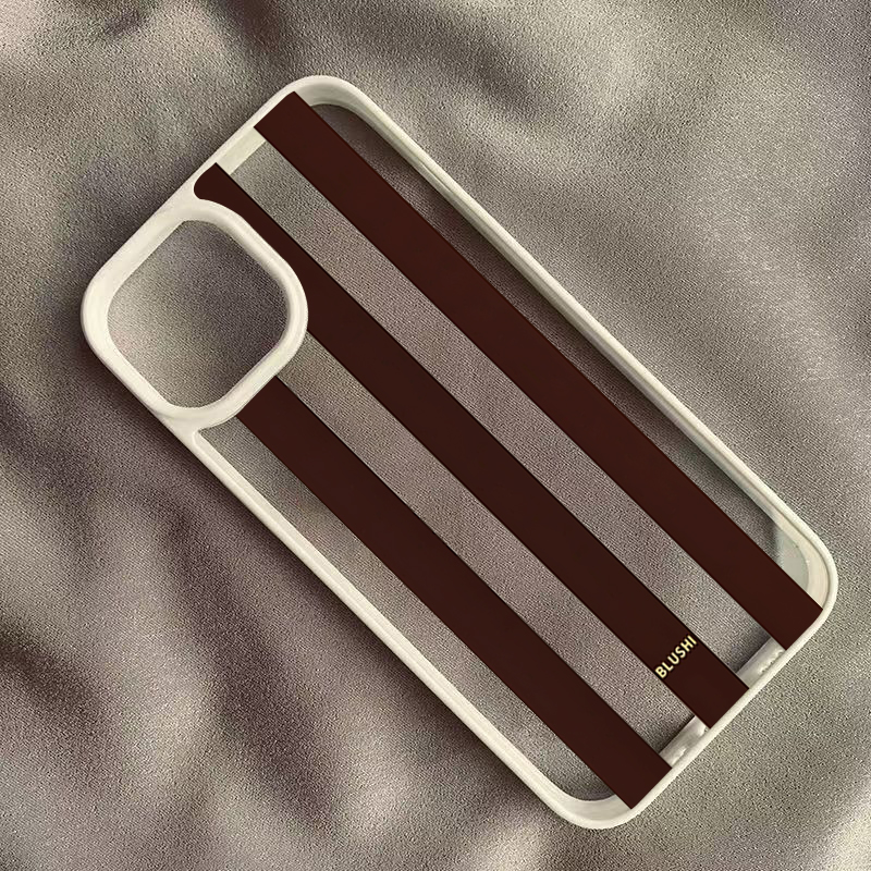 クリアブラウンストライプ柄スマホケース Samsung Ga - Phone Cases Brown のレビューと価格