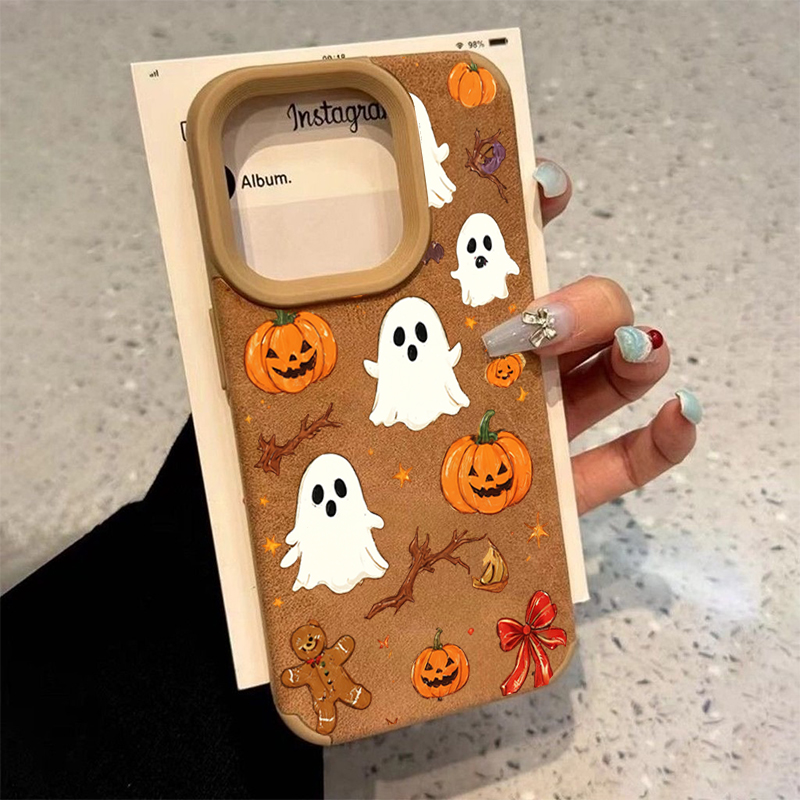ハロウィーンのキュートなカボチャと幽霊のデザインのiPhon - Phone Cases Cute Iphone 13 のレビューと価格