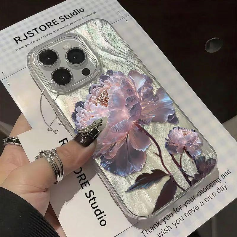 ピンクの牡丹と蓮の模様のスマホケース、Samsung Gal - Phone Cases For Samsung A14 のレビューと価格