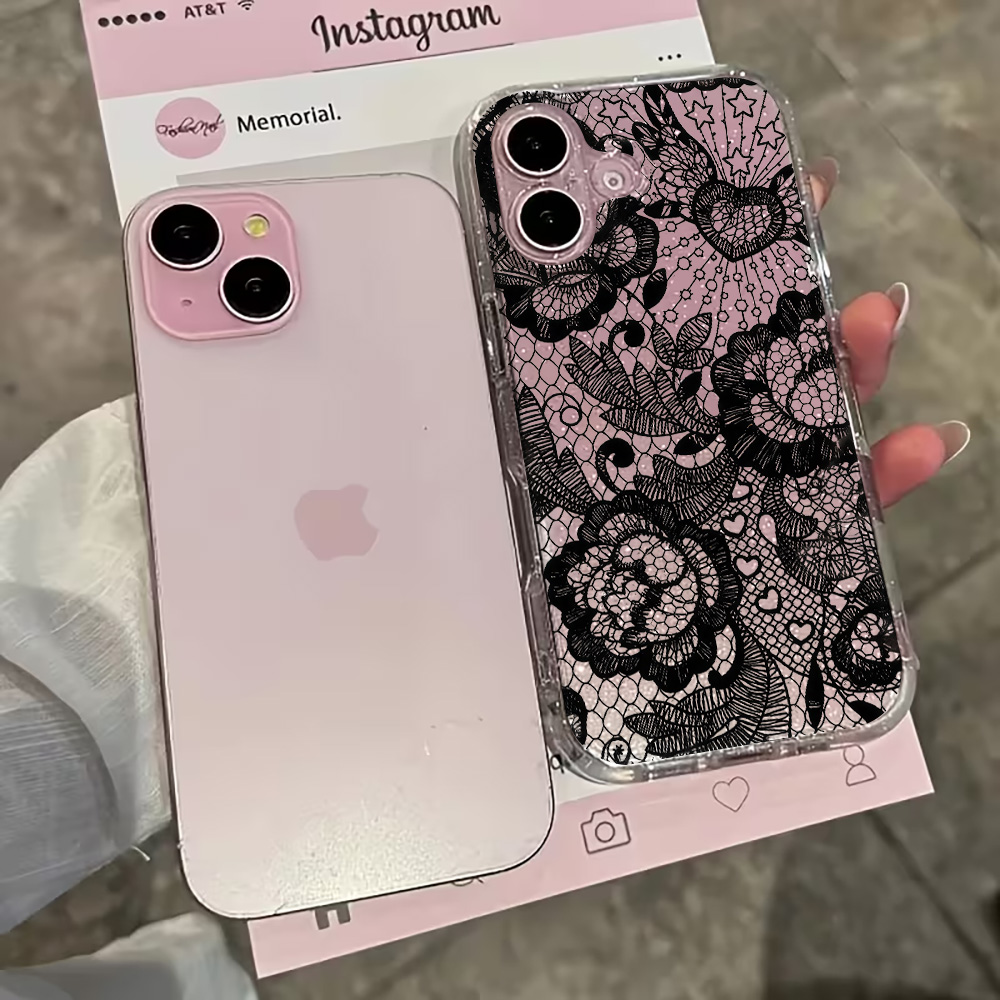 レースフラワー柄INSクリアスマホケース iPhone 17 - Phone Cases Arc のレビューと価格