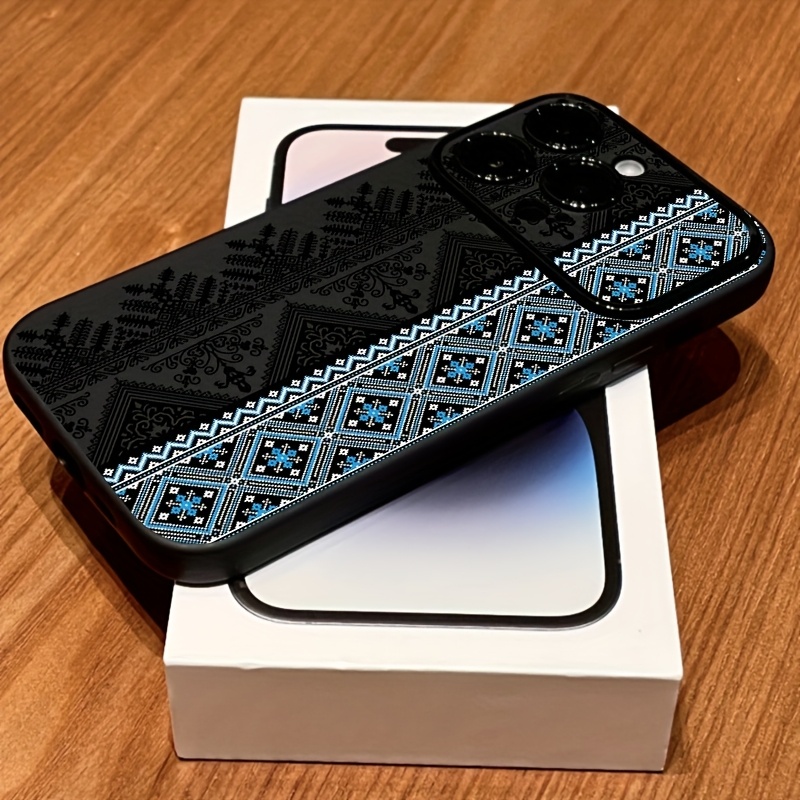 ヴィンテージトーテム柄耐衝撃ブラックウィンドウフォンケース  - Phone Cases Vintage のレビューと価格