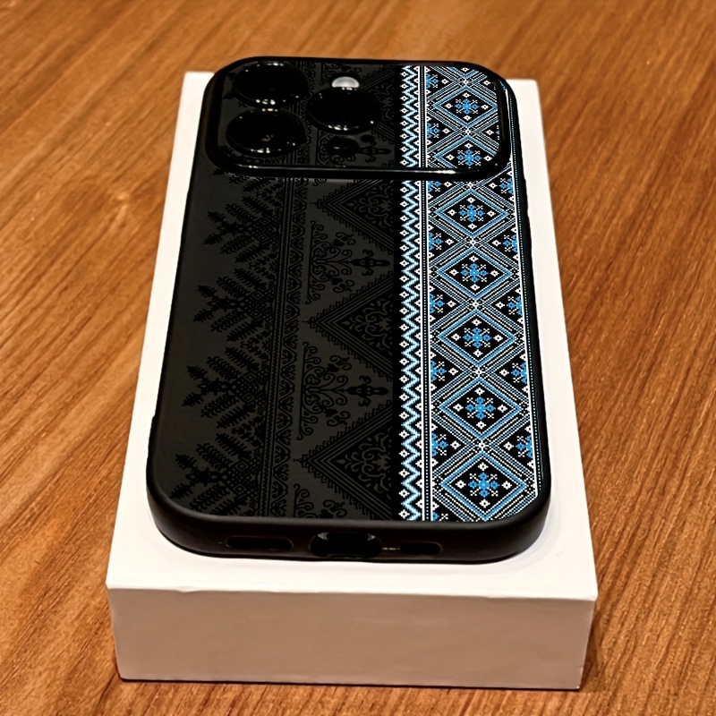 ヴィンテージトーテム柄耐衝撃ブラックウィンドウフォンケース  - Phone Cases Vintage のレビューと価格