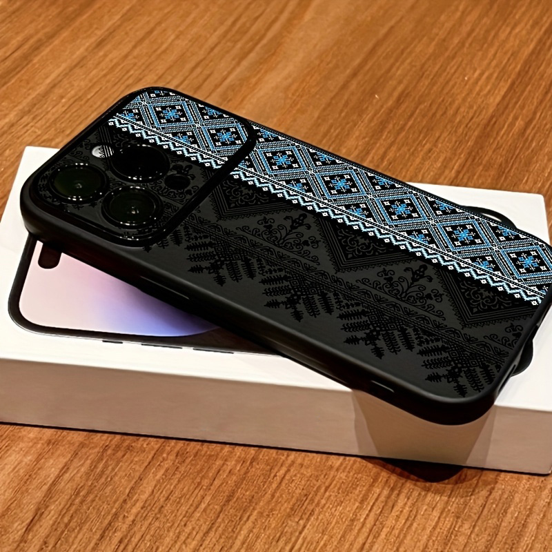 ヴィンテージトーテム柄耐衝撃ブラックウィンドウフォンケース  - Phone Cases Vintage のレビューと価格