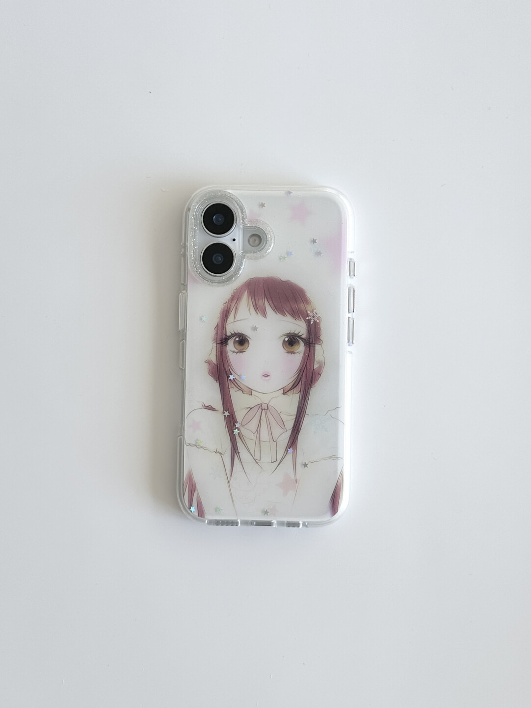 Y2Kパステルアニメガールグリッタークリアフォンケース iP - Phone Cases Arc のレビューと価格